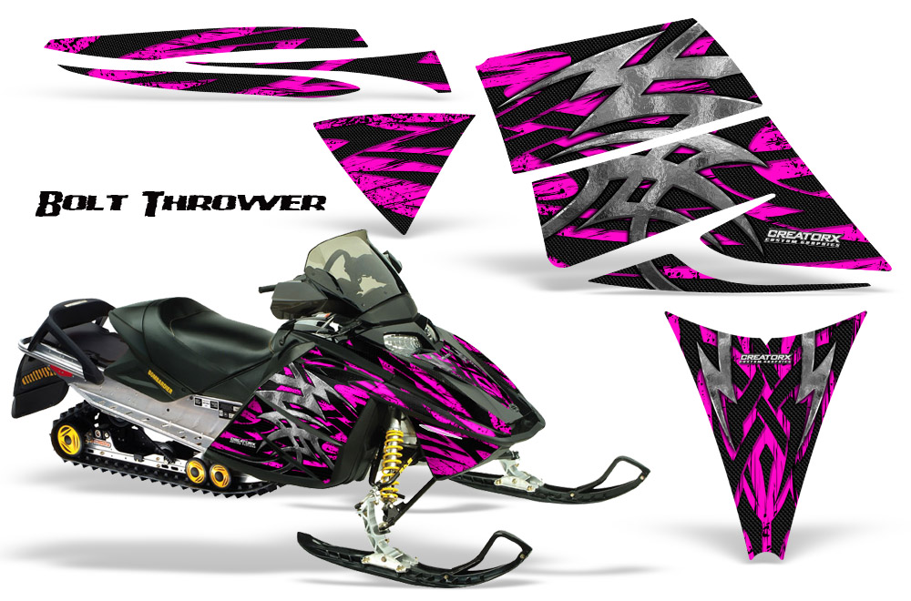 Ski-Doo Rev Graphics Kit Bolt Thrower Pink